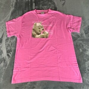 Disney Store Winnie The‎ Pooh T Shirt Womens Large Pale Pink Short Sleeve Casual